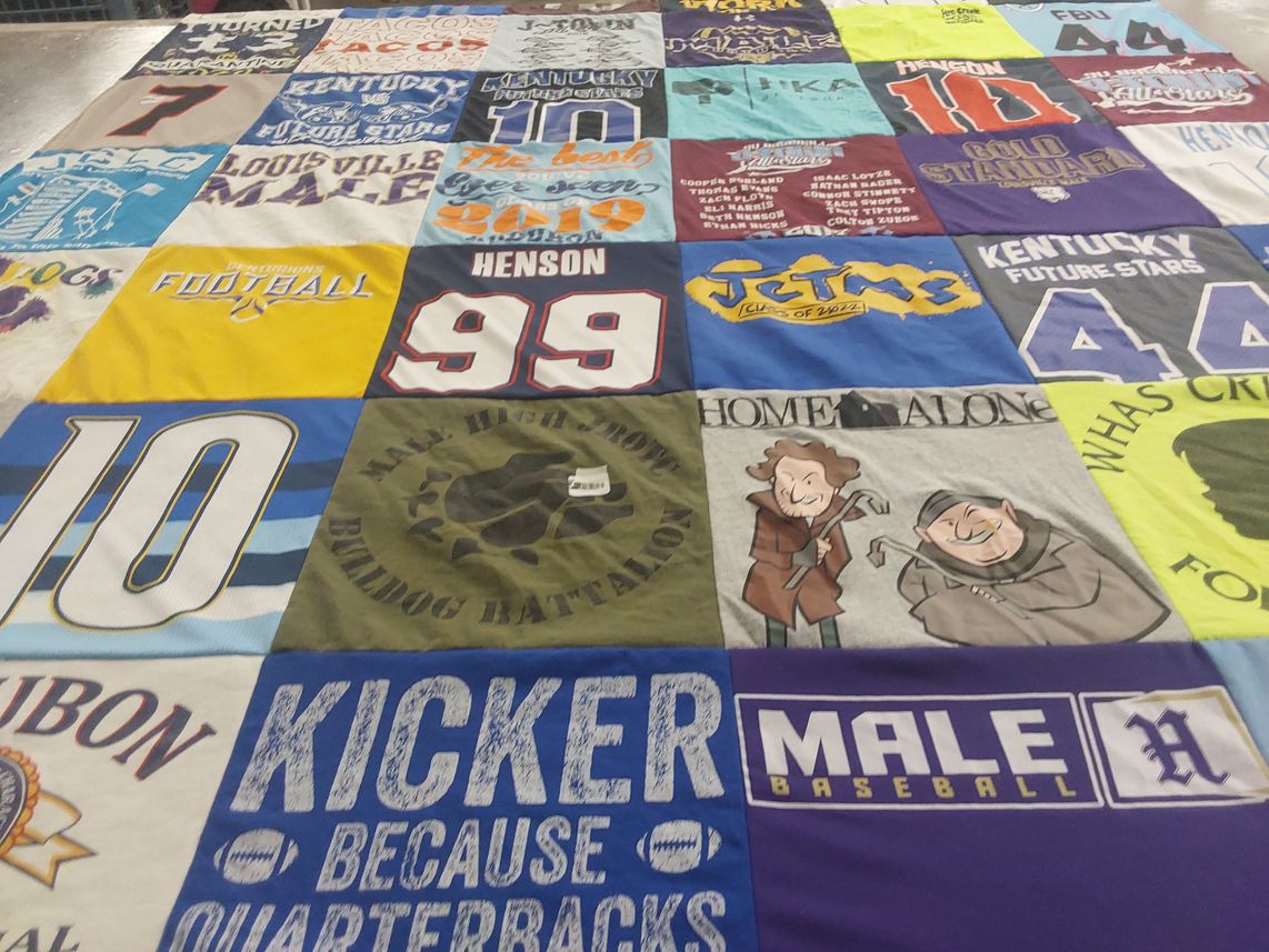 T-shirt quilt from male high school, louisville male high school by Tracy from KY