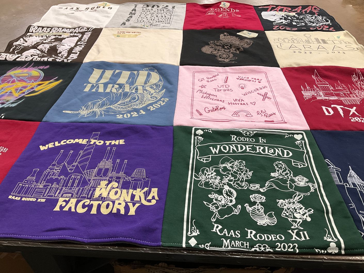 T-shirt quilt from university of texas at dallas by Namretta from TX