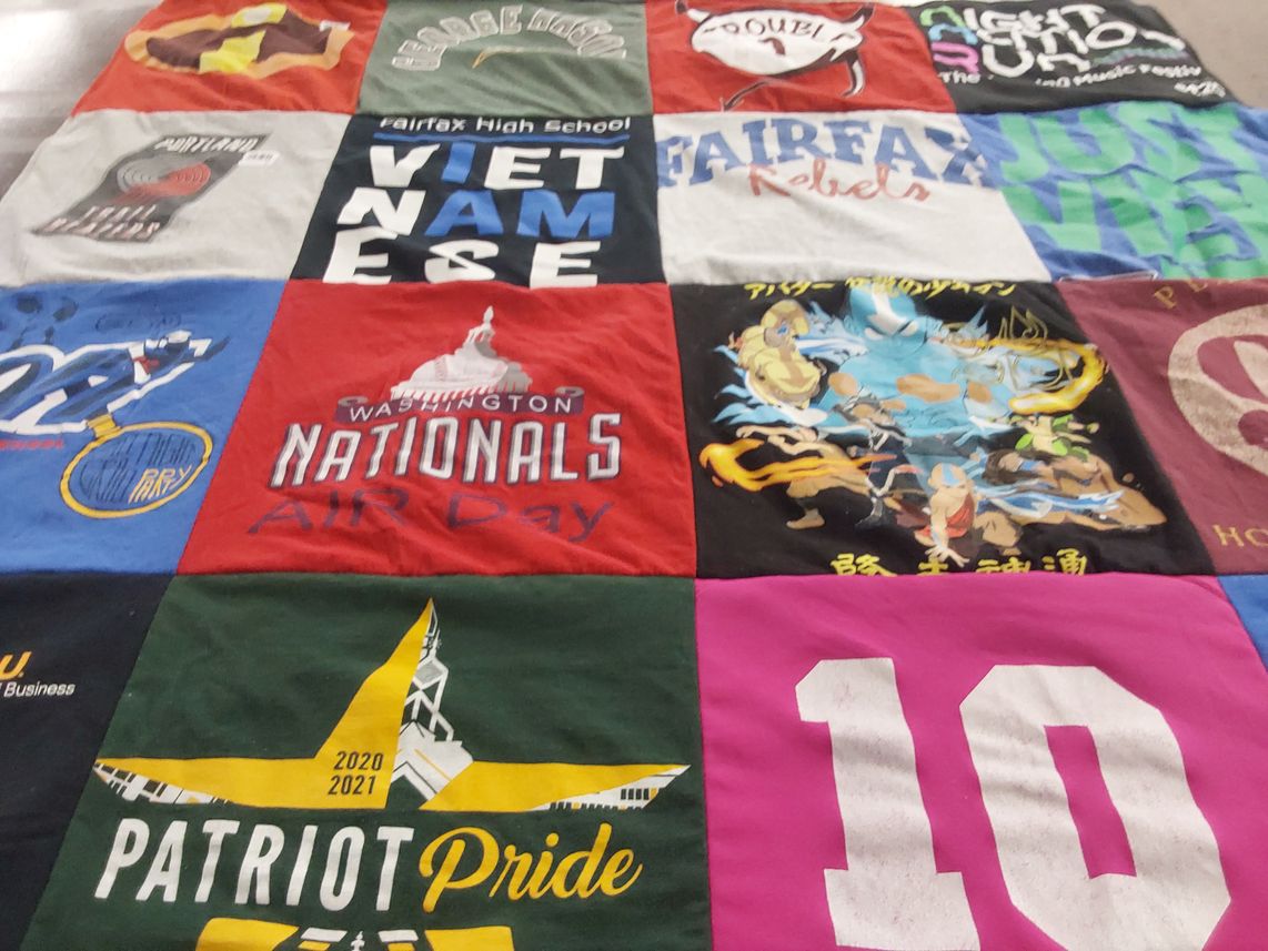 T-shirt quilt featuring washington nationals by Cathy from VA