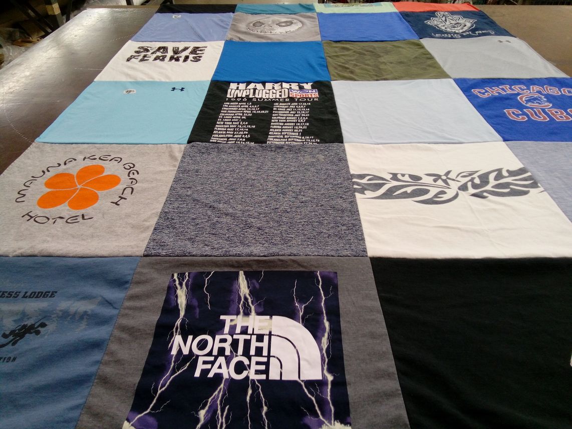 T-shirt quilt featuring chicago cubs by Susan from IL