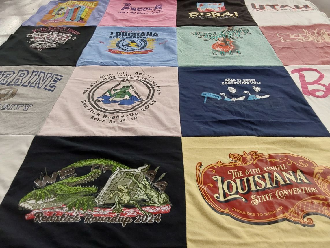 T-shirt quilt from louisiana state university by Michelle from LA