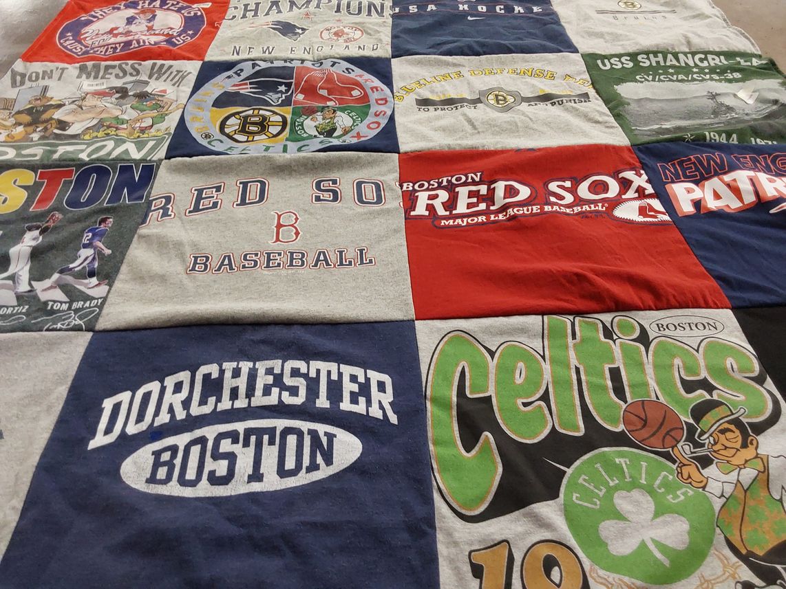 T-shirt quilt featuring boston red sox, boston celtics by ROBERT from FL