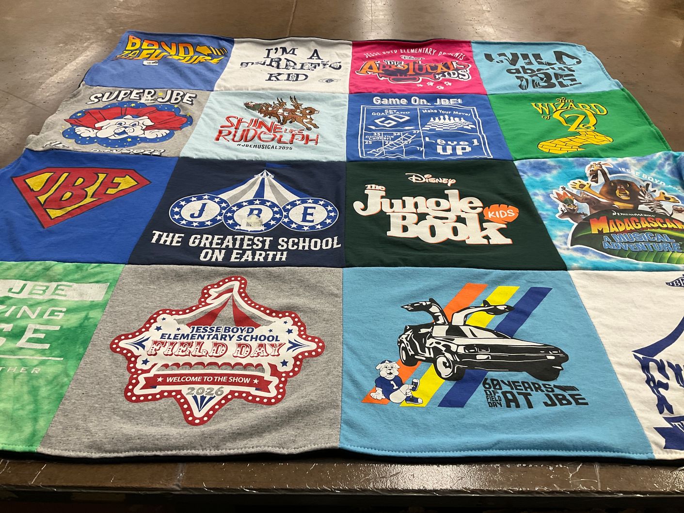 T-shirt quilt from jesse boyd elementary school by Meredith from SC