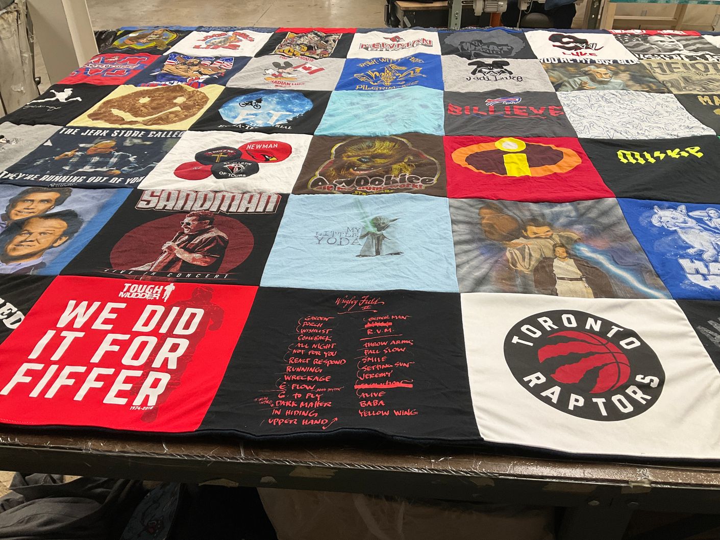 T-shirt quilt featuring toronto raptors by Christine from ON