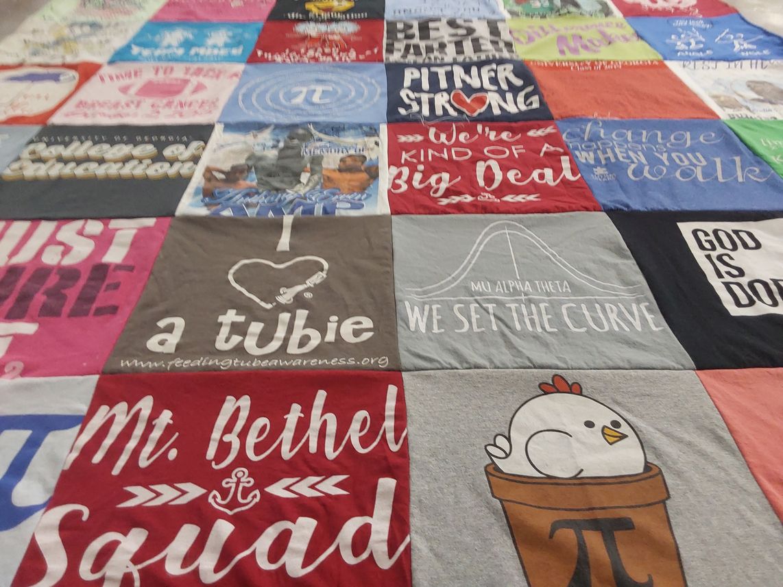 T-shirt quilt from university of georgia college of education by Shayla from GA