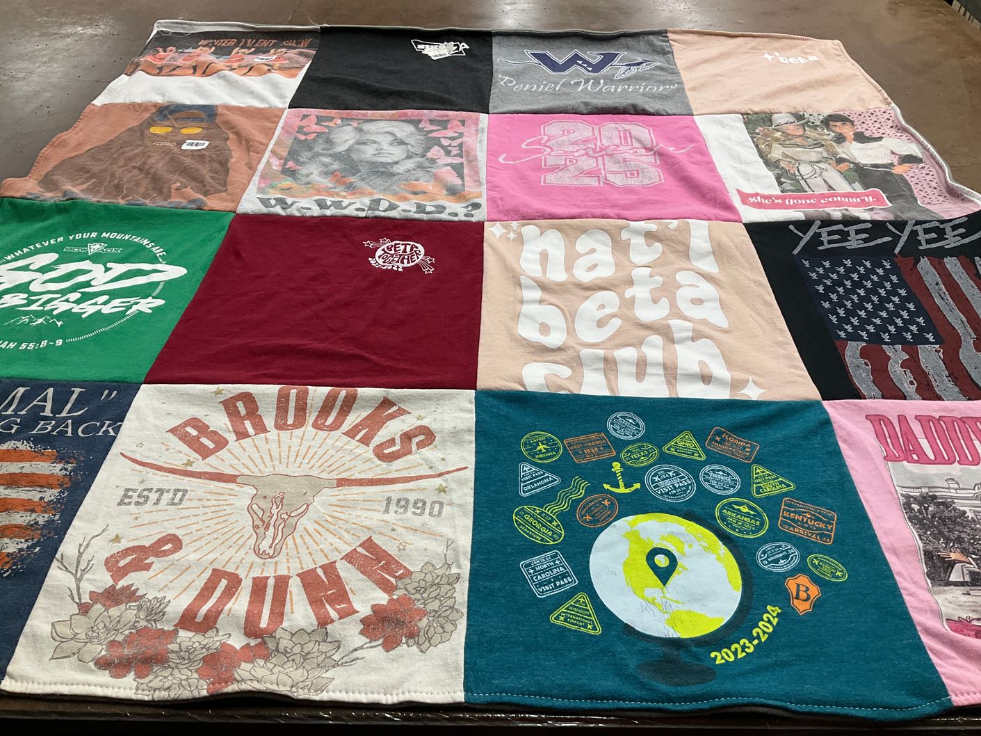 T-shirt quilt from daniel warriors high school by Toni from FL