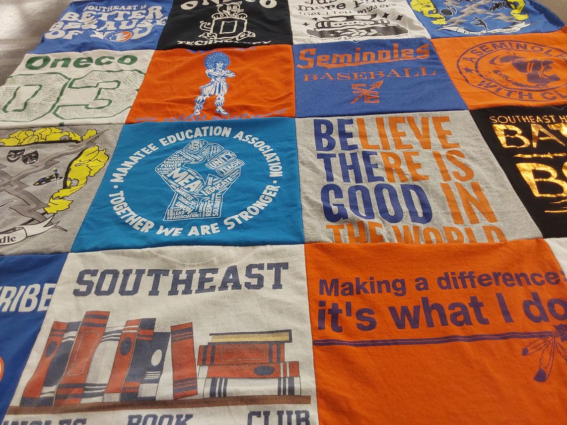 T-shirt quilt featuring seminoles baseball by Dawn from FL