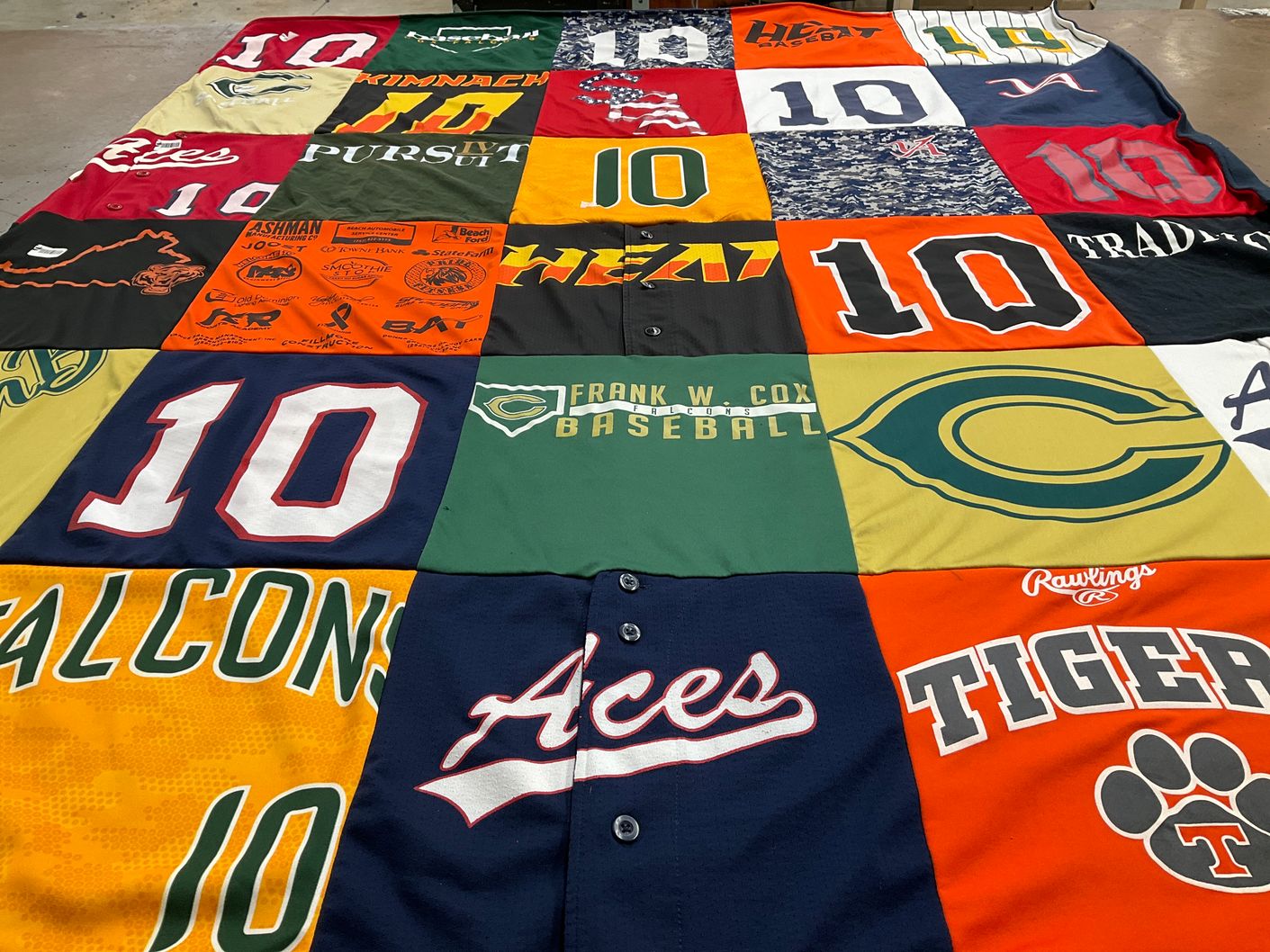 T-shirt quilt from frank w. cox high school by Allison from VA