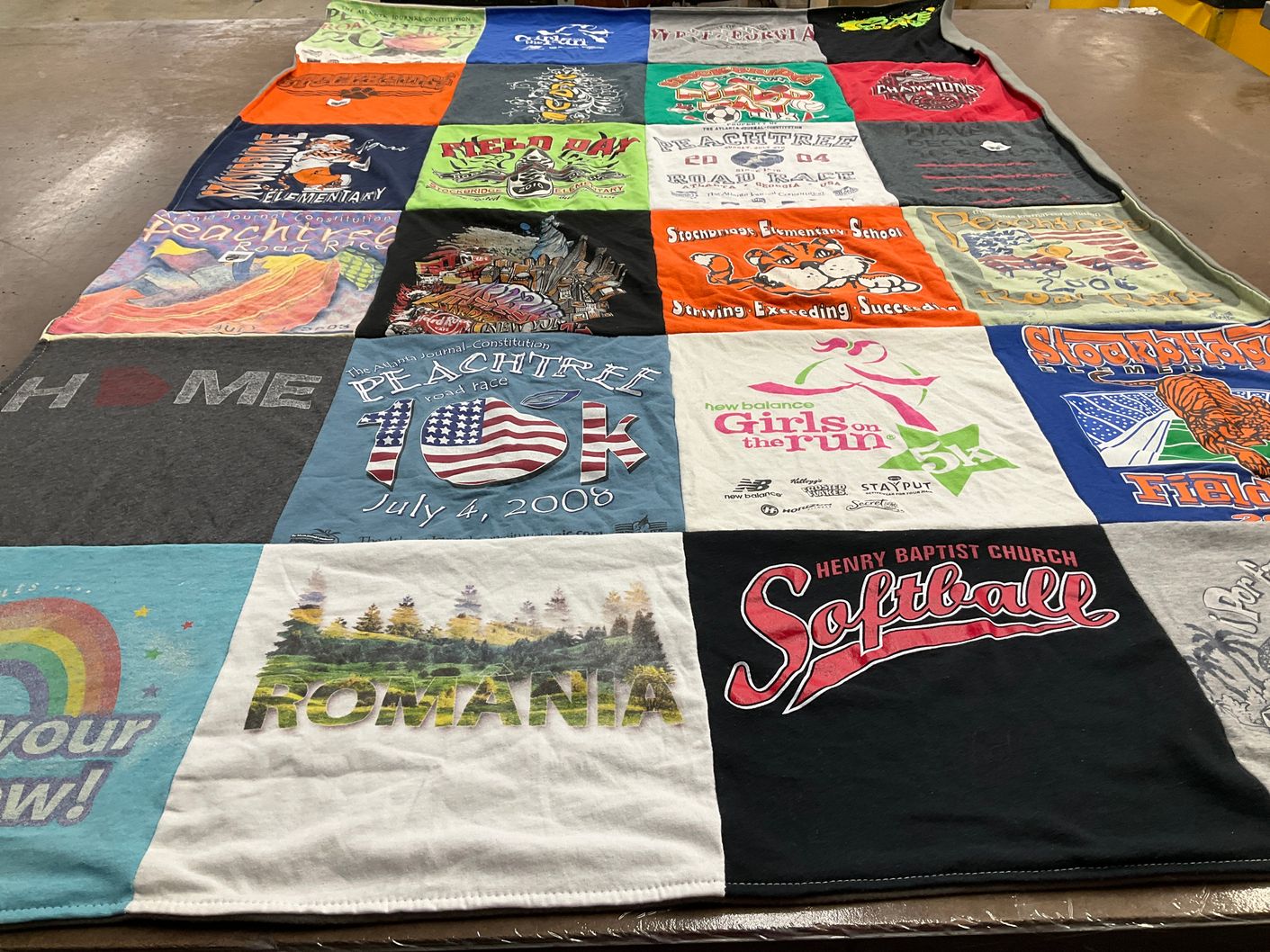 T-shirt quilt featuring softball by Jenny from GA