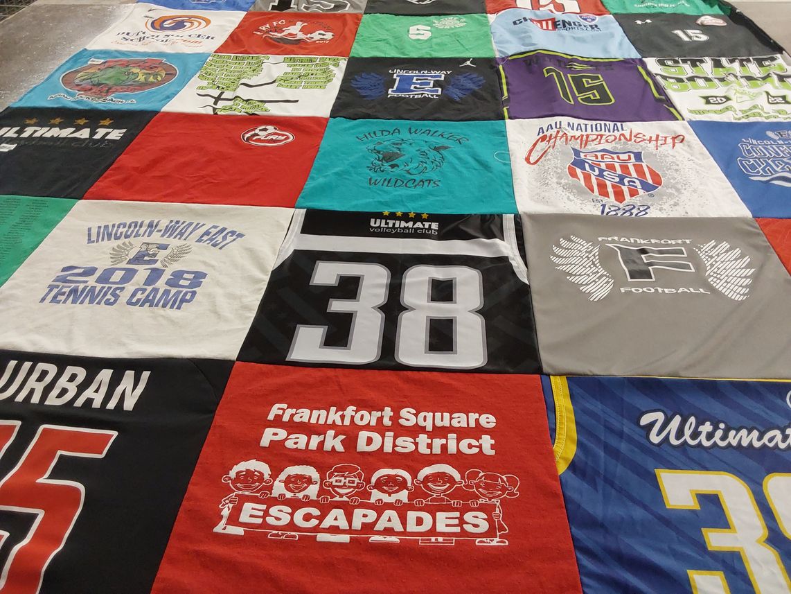 T-shirt quilt featuring frankfort football by Amanda from IL