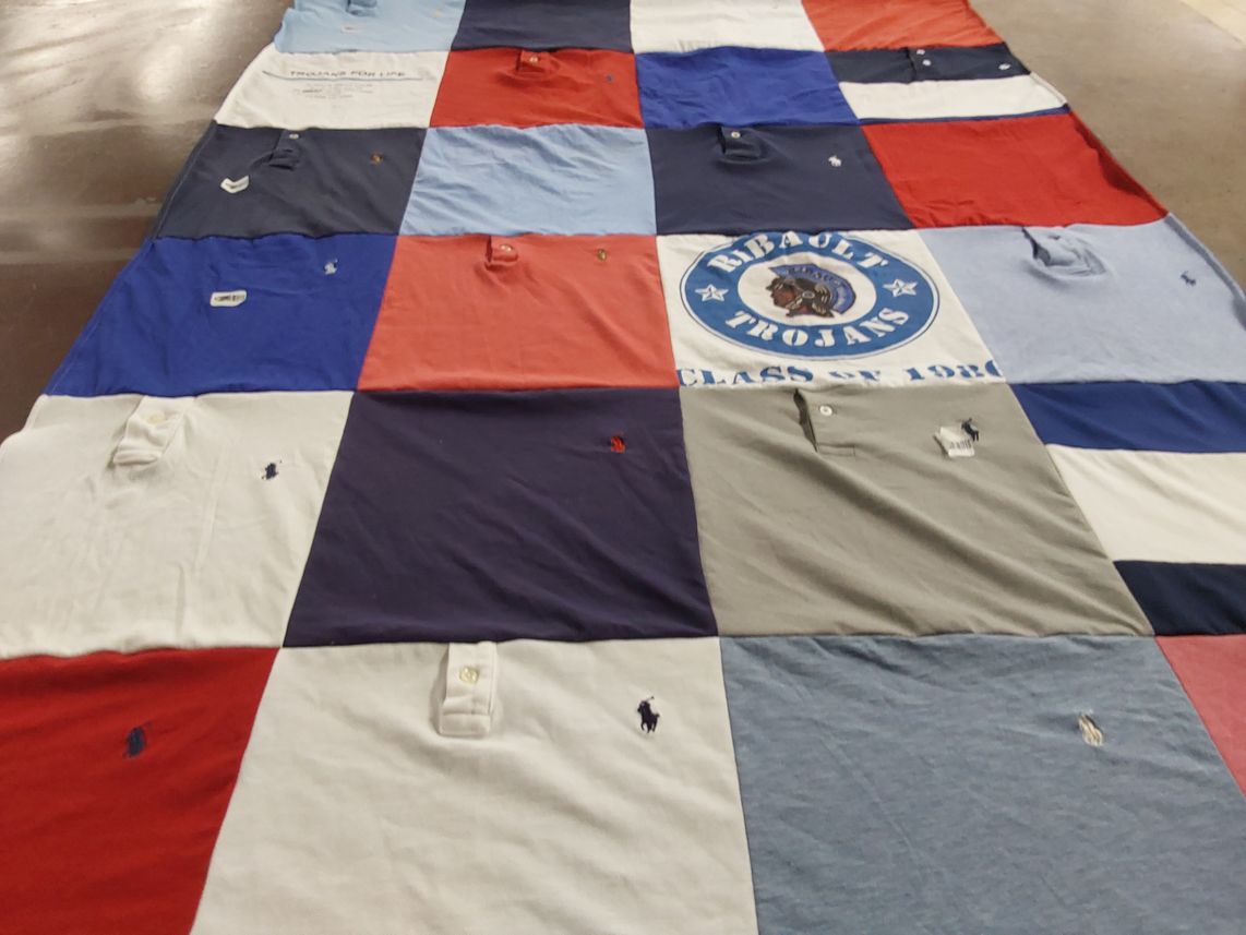 T-shirt quilt from ribault high school by Melissa from FL