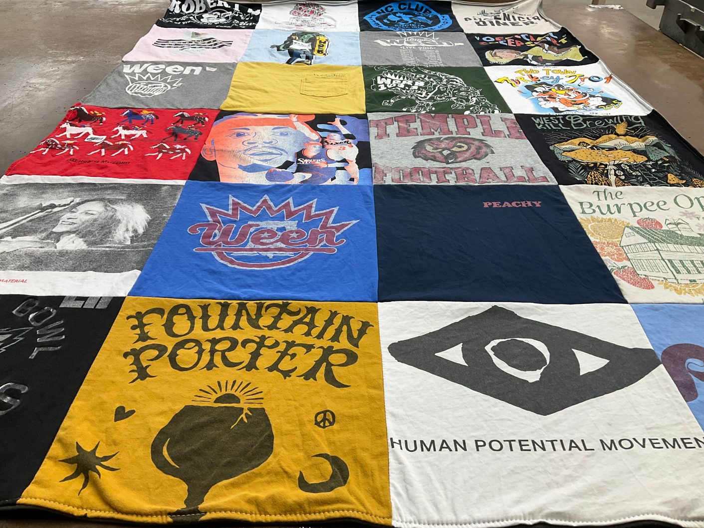 T-shirt quilt from temple university by Lauren from PA