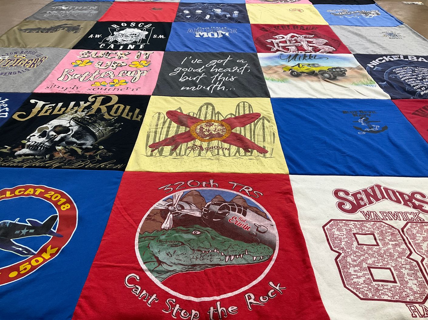 T-shirt quilt featuring bengals by Nikki from FL