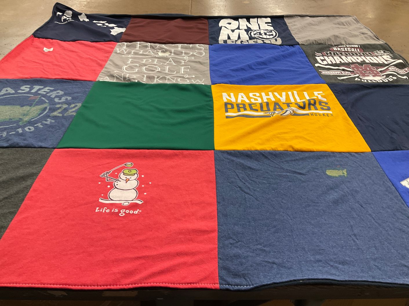 T-shirt quilt featuring nashville predators hockey by Lynda from TN