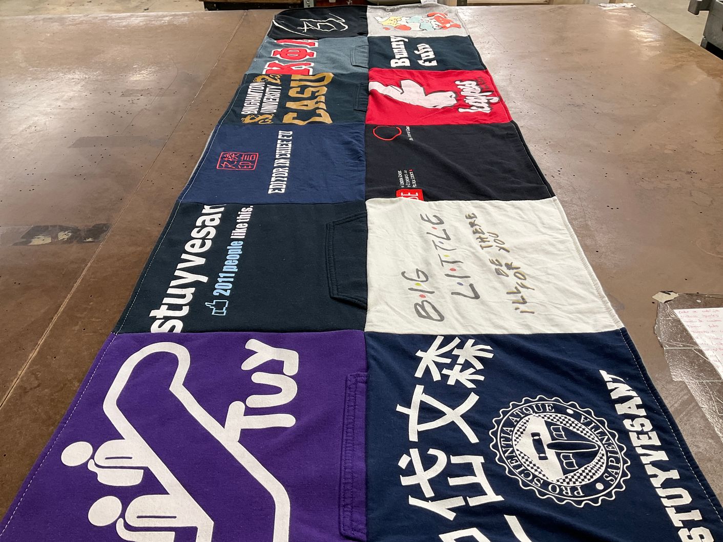 T-shirt quilt from stuyvesant high school by Jenny from NY