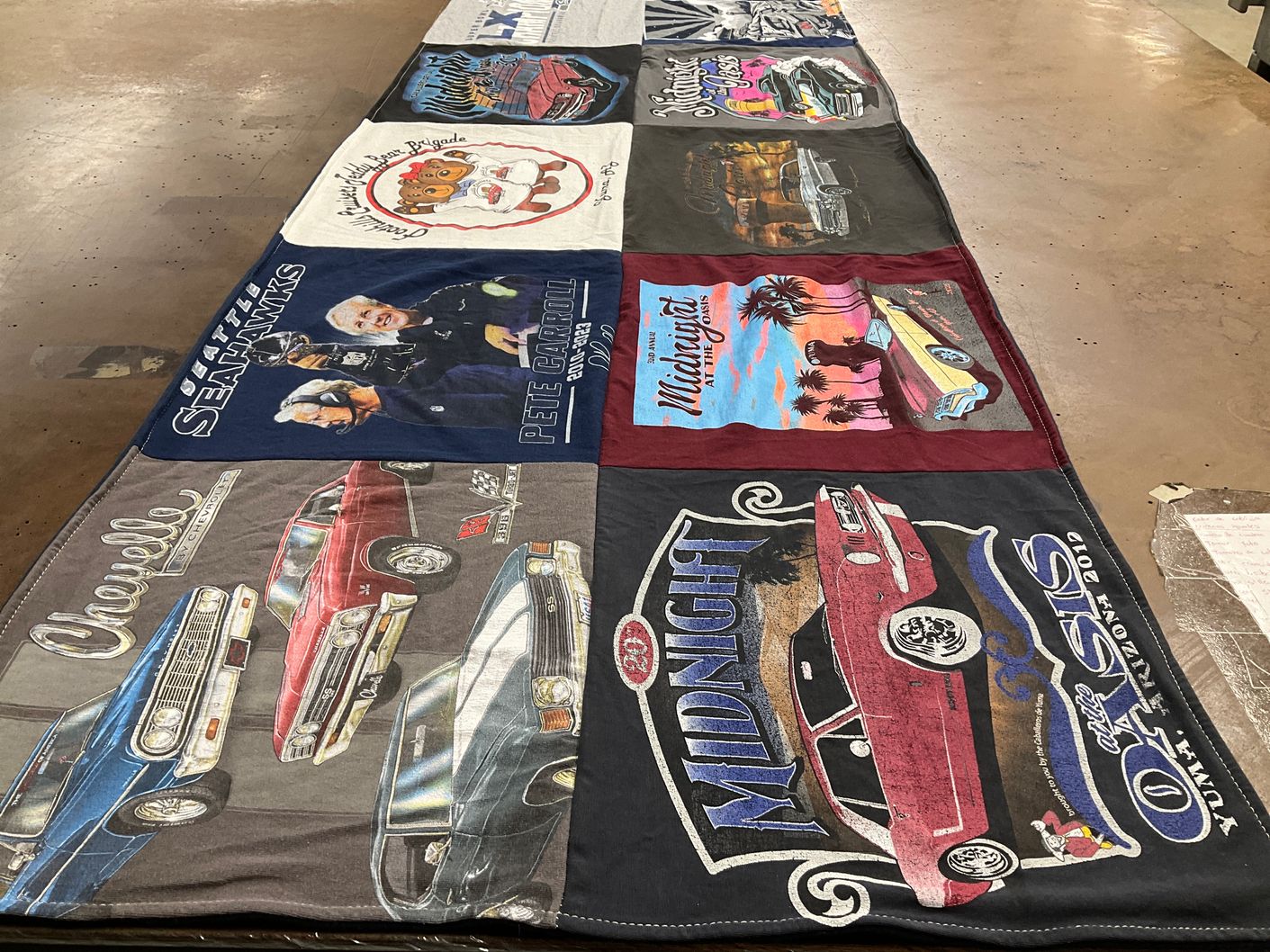 T-shirt quilt featuring seattle seahawks by Susan from AZ