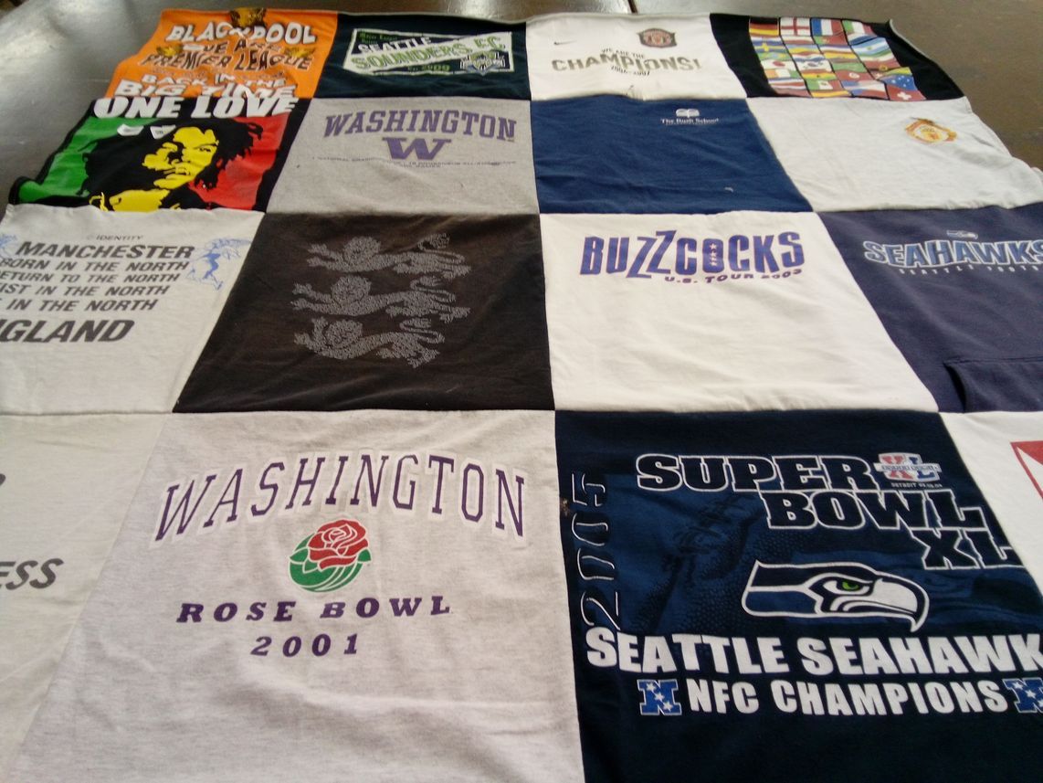 T-shirt quilt featuring seattle seahawks by Jill from WA