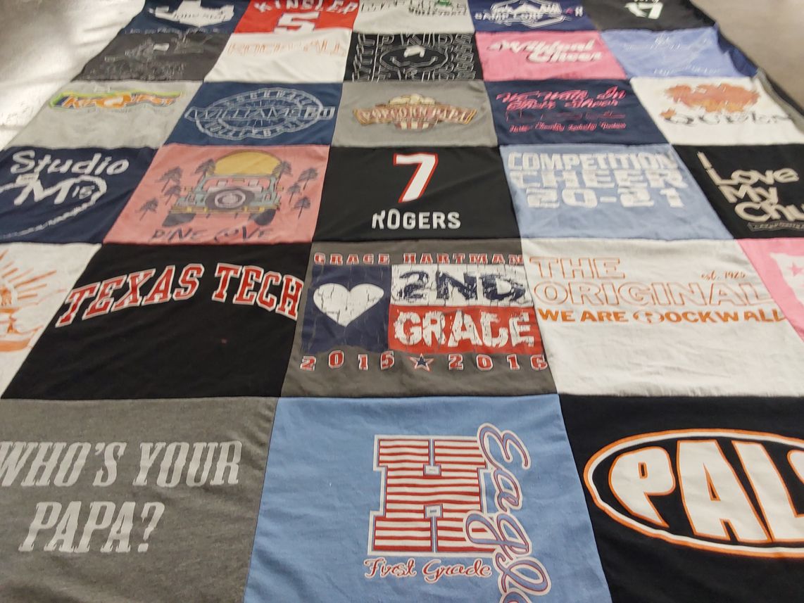 T-shirt quilt from texas tech university by Sandra from TX