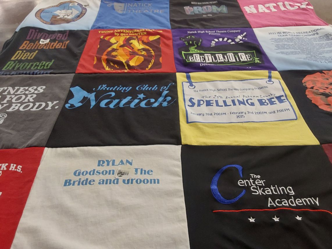 T-shirt quilt from natick high school by Kerry from MA