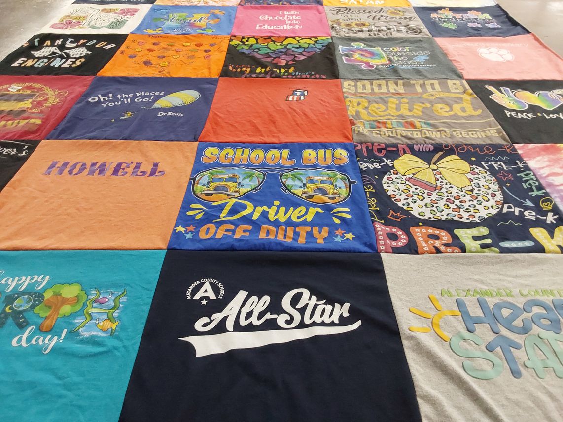 T-shirt quilt with education, children themes by Dewanna from NC