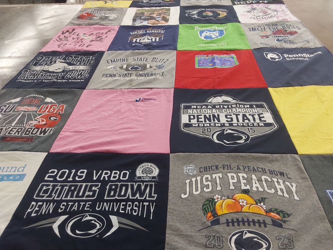 T-shirt quilt featuring penn state university by Rachael from PA