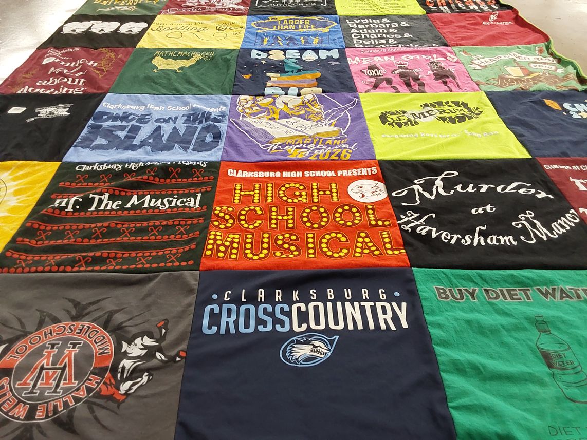 T-shirt quilt featuring clarksburg cross country by Dawn from MD
