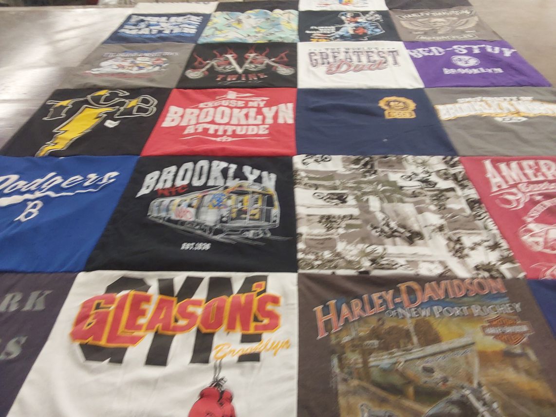 T-shirt quilt with city pride, sports themes by Danielle from FL