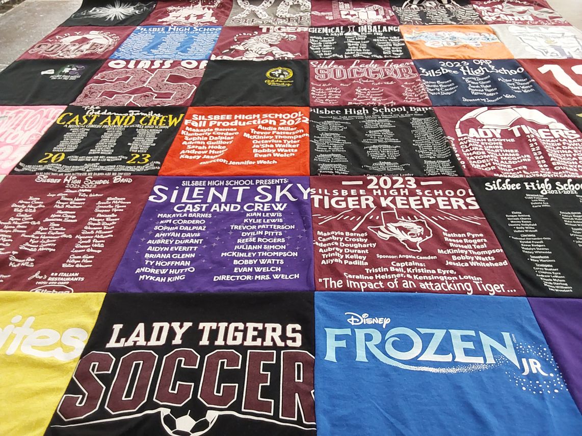 T-shirt quilt featuring silsbee lady tigers soccer by Windy from TX