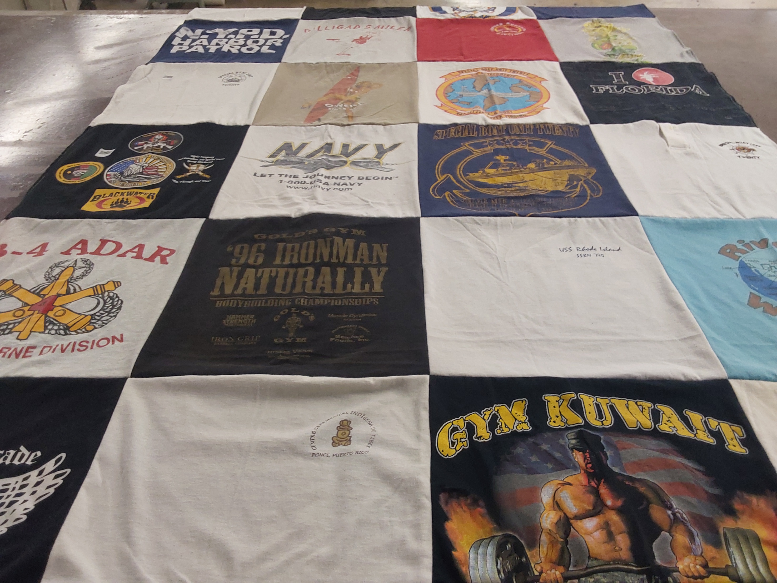 T-shirt quilt from shippensburg university by Blanca from PA
