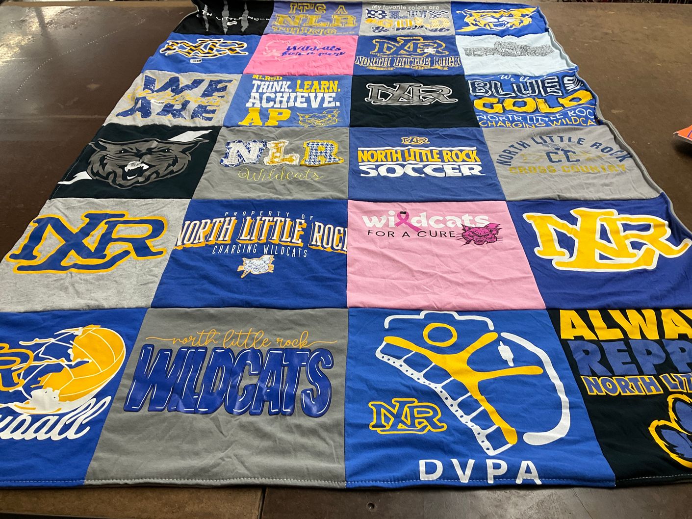 T-shirt quilt featuring north little rock charging wildcats by Tonia from AR