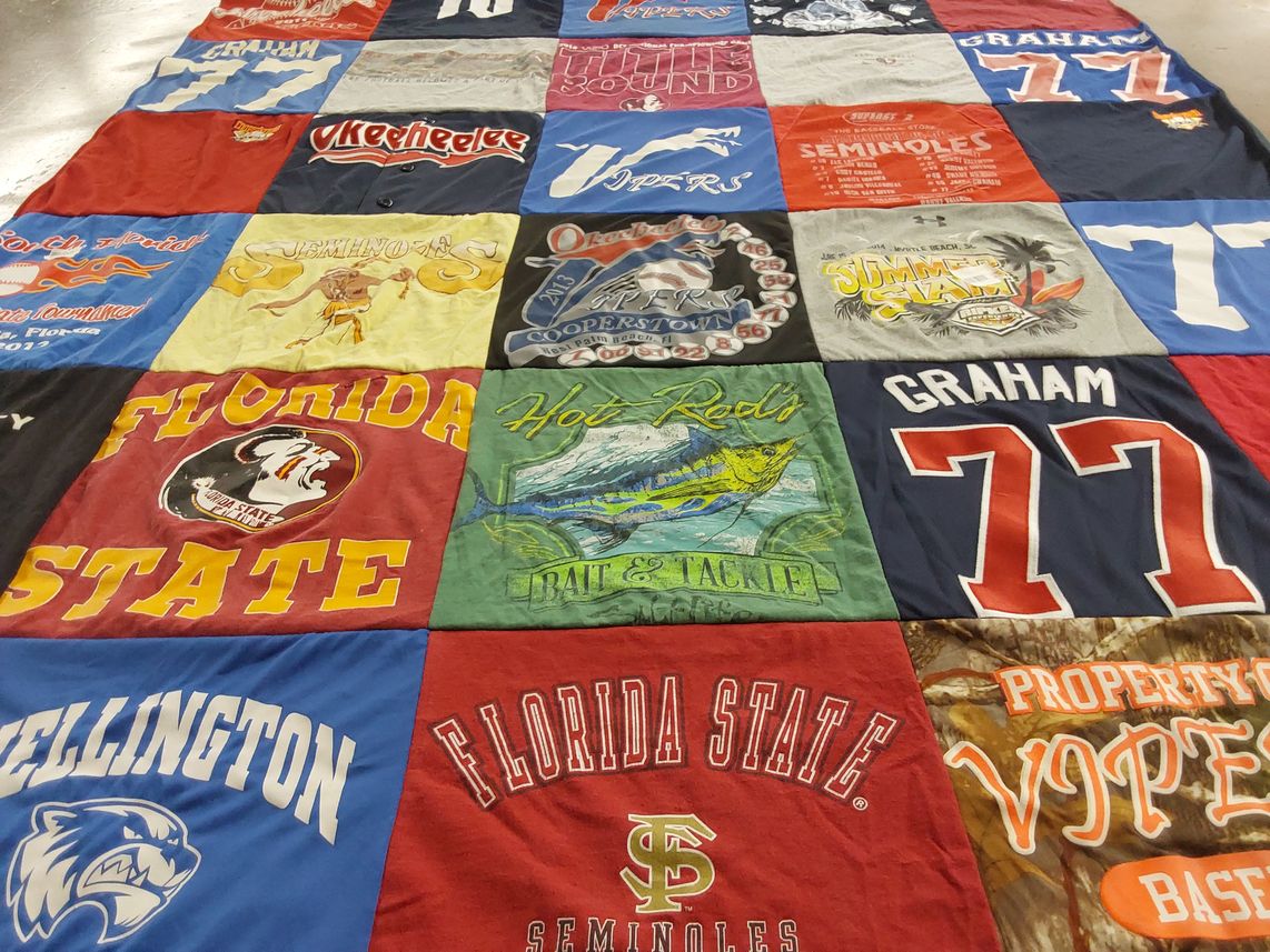 T-shirt quilt from florida state university by Carol from FL