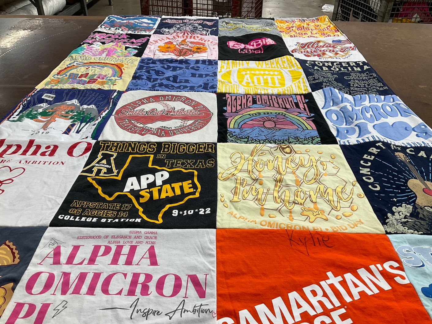 T-shirt quilt from appalachian state university by Dawn from NC