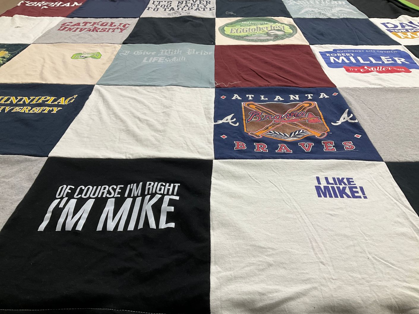 T-shirt quilt featuring atlanta braves by Sarah Michelle from GA