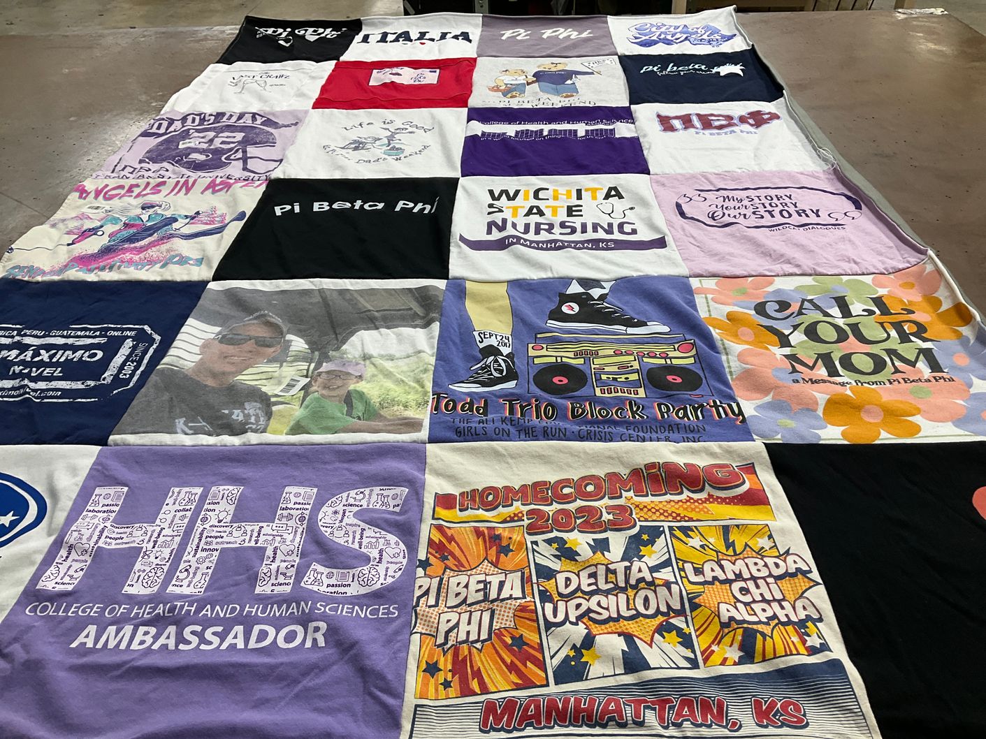 T-shirt quilt from wichita state university by Julie from KS