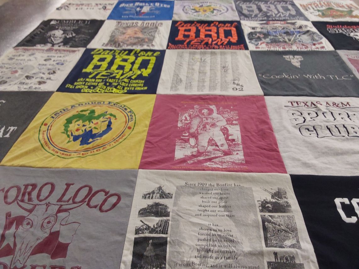 T-shirt quilt from texas a&m university by Luis from TX