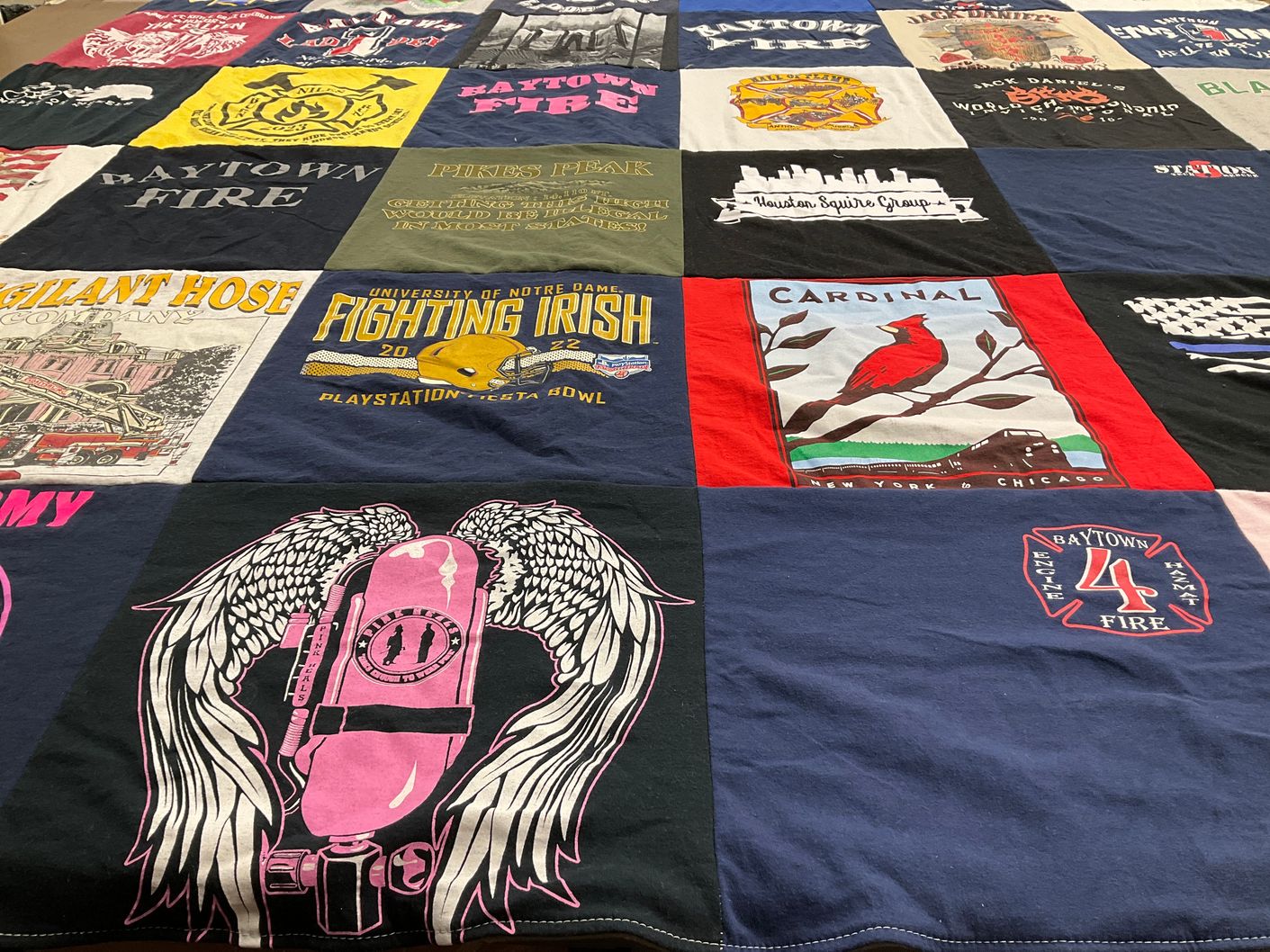 T-shirt quilt from university of notre dame by Timothy J from MI