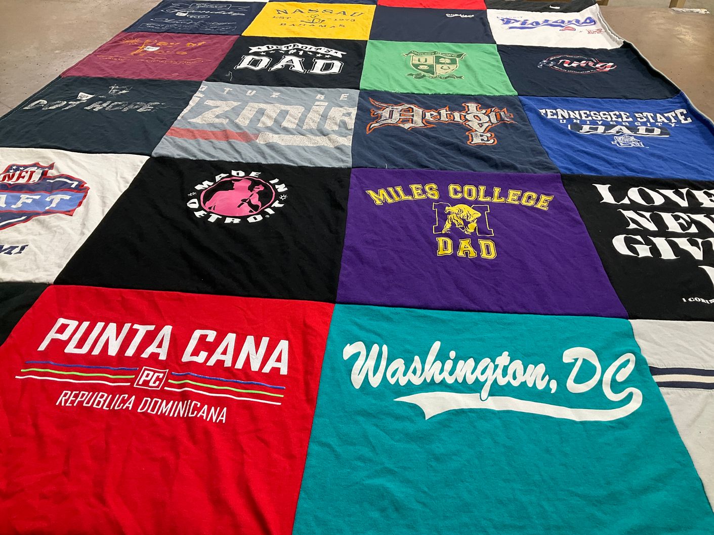 T-shirt quilt from miles college, tennessee state university by Patrick from MI