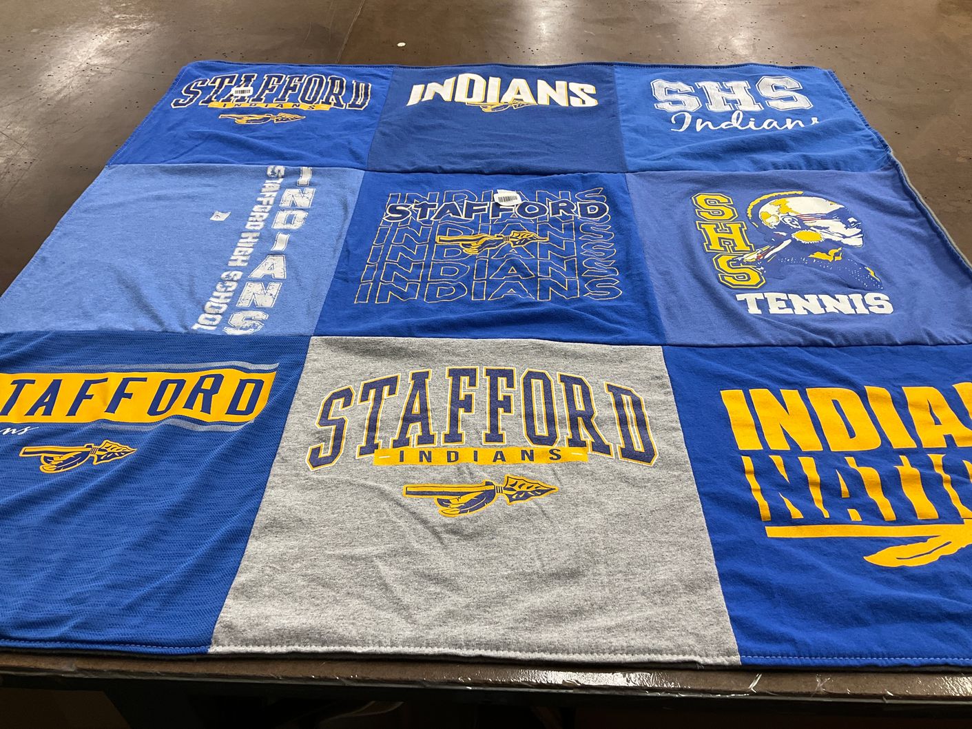 T-shirt quilt from stafford high school by Robin from VA