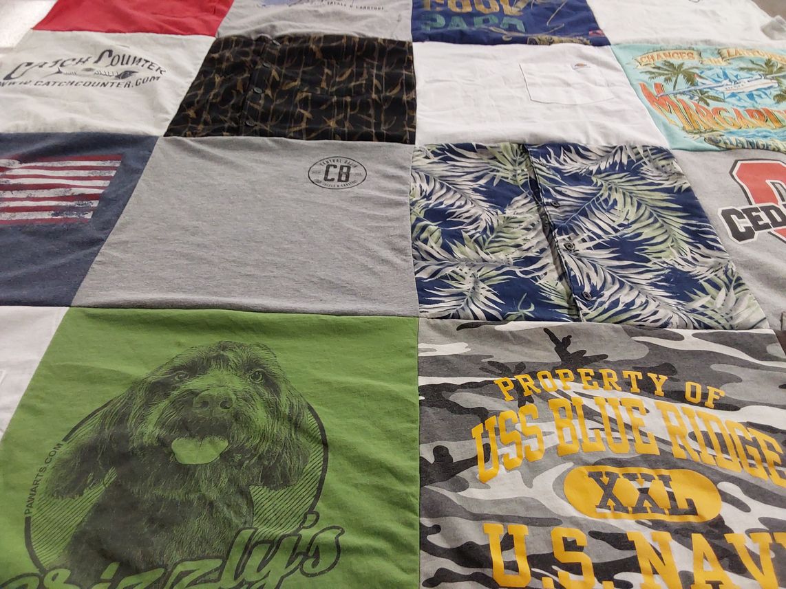T-shirt quilt from cedar college by Ashley from SC