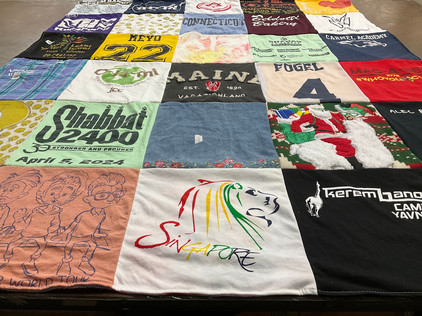 T-shirt quilt from carmel academy by Lenore from CT