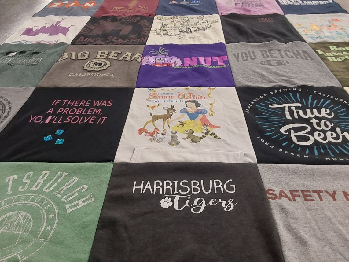 T-shirt quilt featuring harrisburg tigers by JENNIFER from SD