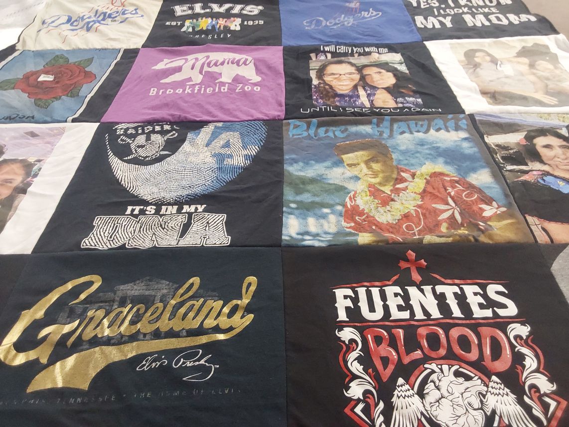T-shirt quilt featuring los angeles dodgers by Paula from IL