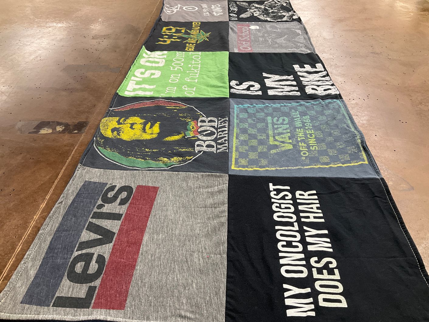 T-shirt quilt with music, fashion themes by Andrea from WA