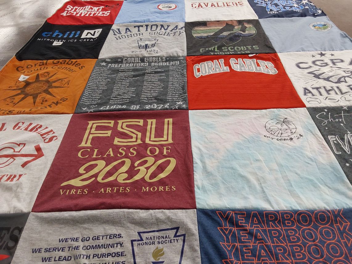 T-shirt quilt from florida state university by Luciana from FL