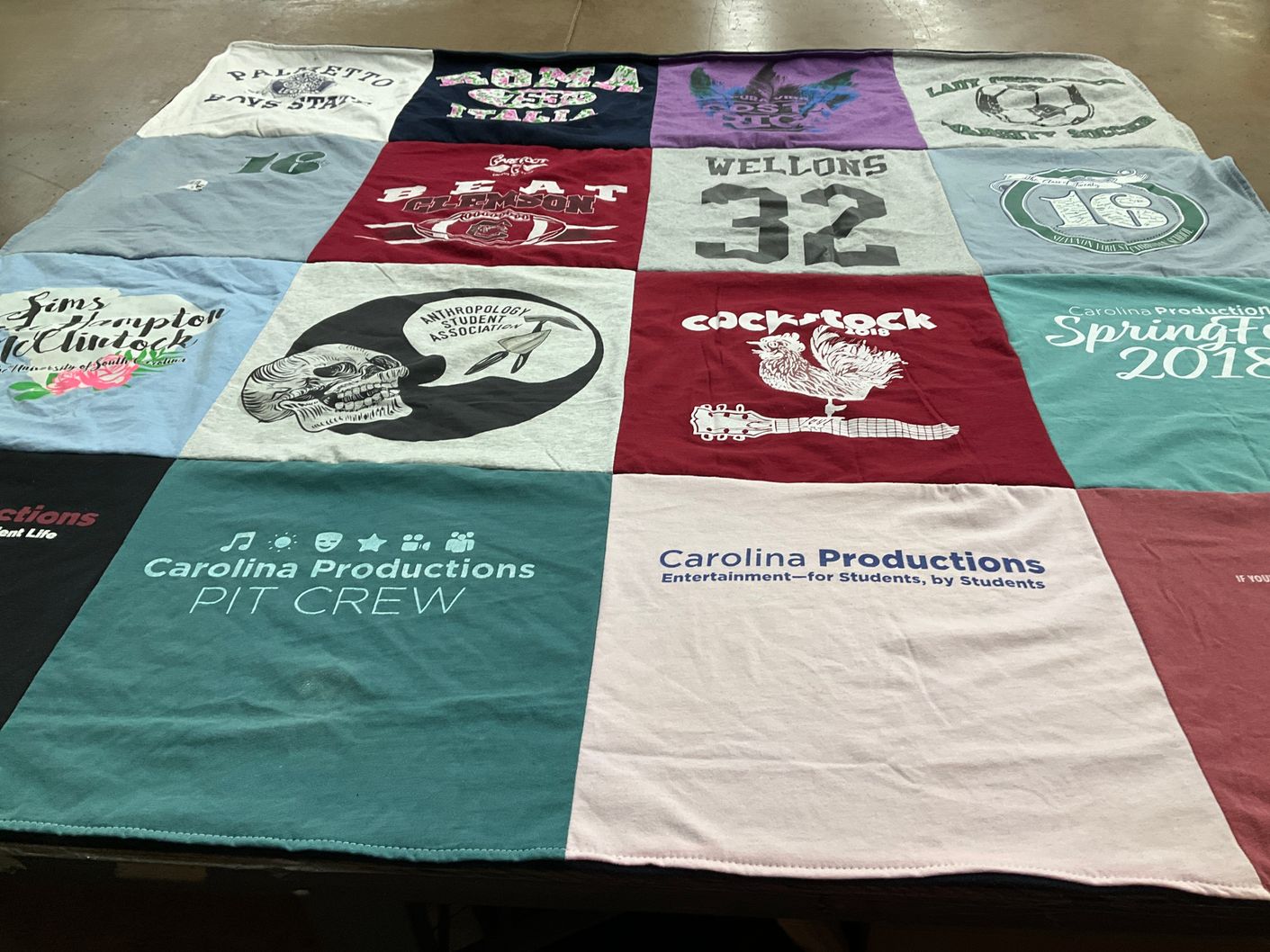 T-shirt quilt from clemson university by Laura from SC