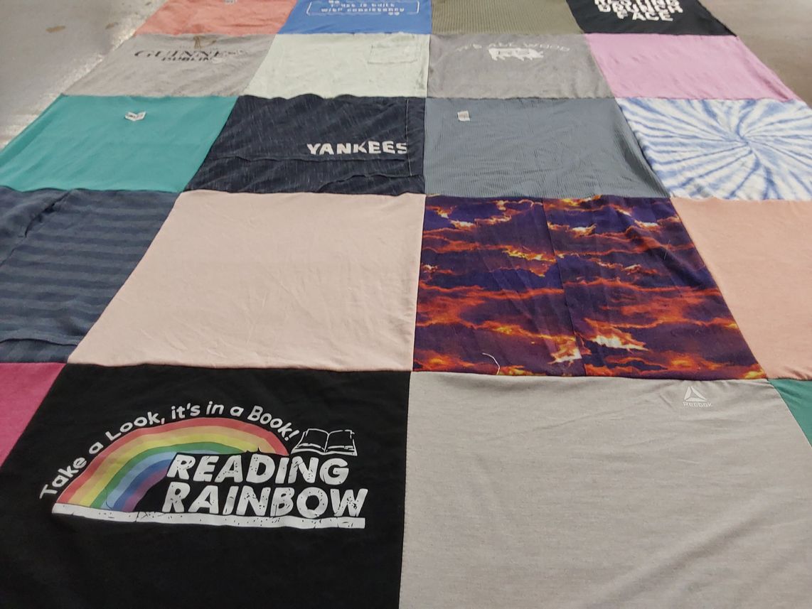 T-shirt quilt featuring new york yankees by Cassie from NY