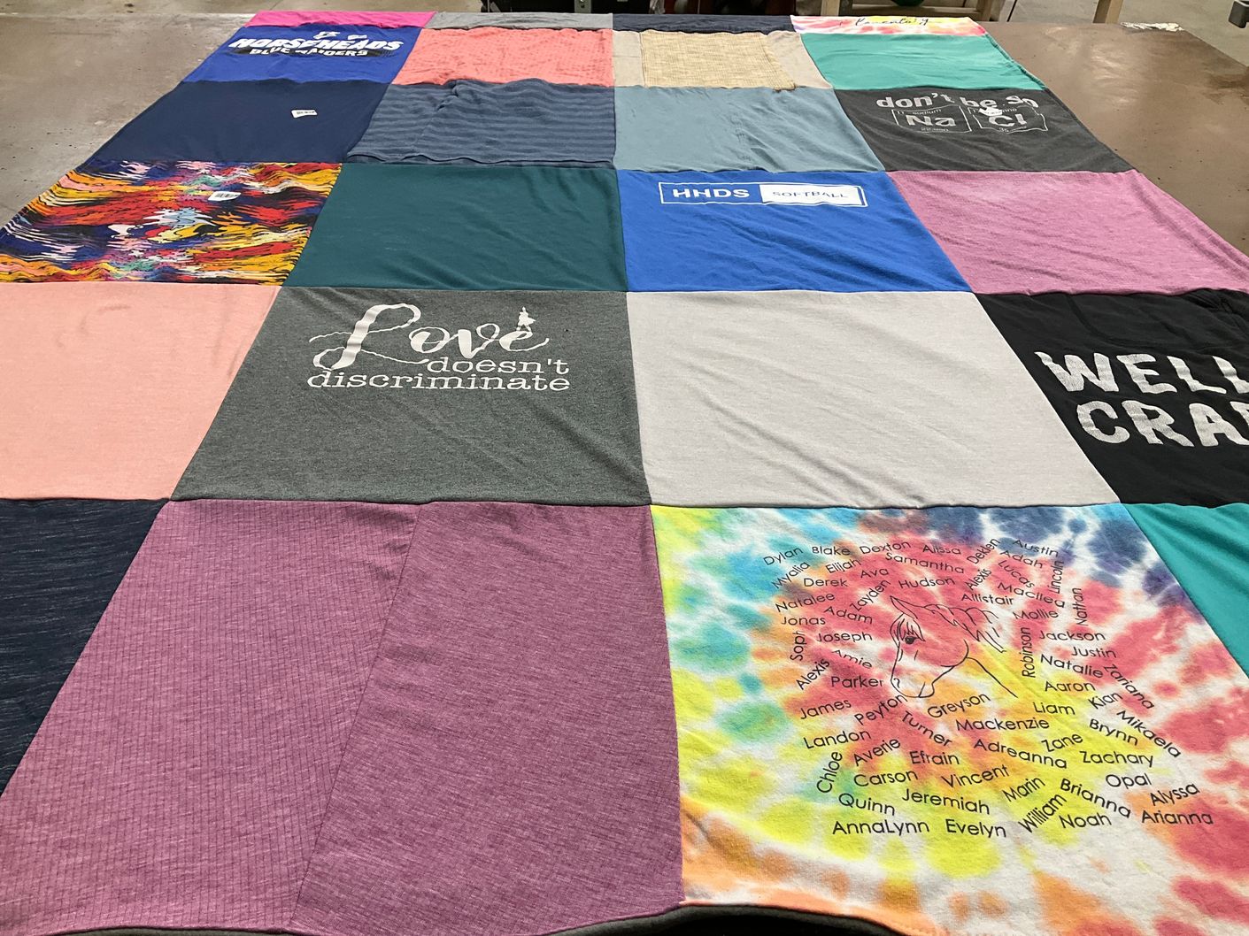 T-shirt quilt featuring hhds softball by Cassie from NY