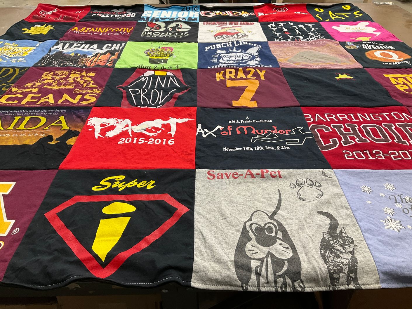 T-shirt quilt from barrington high school by Jessica from OR