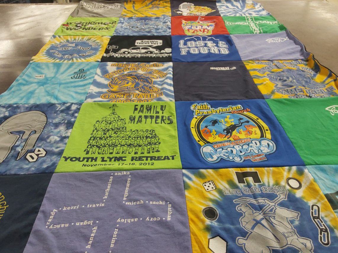 T-shirt quilt from mary cable knights by Lynne from IN