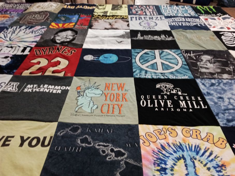T-shirt quilt from northern arizona university by Olivia from AZ
